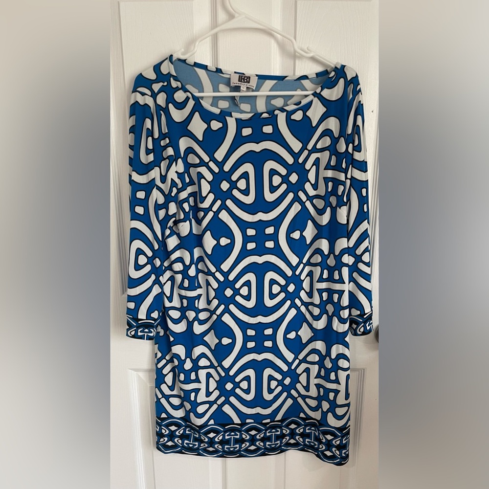 Laundry by Design Blue and White dress. Size 12.